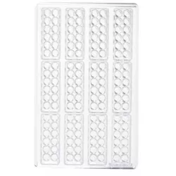 Műanyag polikarbonát csokoládéforma - gyerekeknek hosszú kocka