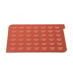 Szív alakú, szilikonos barna makroformázó készlet