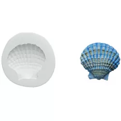 Szőtt kagyló-szilikon forma 44x47 mm