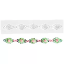 Szilikon formázó virágos szegéllyel 200x11mm