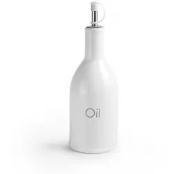 Fehér kerámia olajtartó, 0,4 l