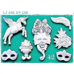 Színes unikornis szilikon forma