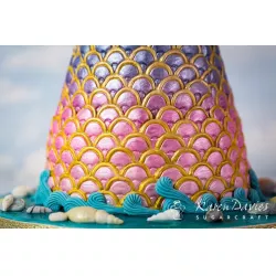 Szilikon forma pikkelymintával, 19,5 × 10 cm