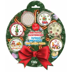 Papírruha karácsonyi mini kosárkák 150 darab