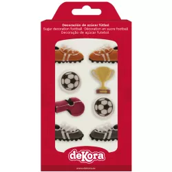 Cukorgyurma díszítés 8 darab focilabda