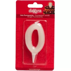 gyertya tortához 0 számú, 6 cm, világító a sötétben