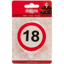Gyertya tortára 6,3 cm közlekedési tábla 18-as számú