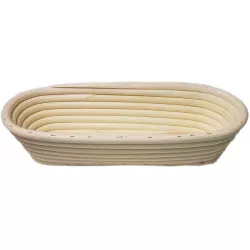 Rattan kenyérkeleszítő kosár kelesztéshez 30x13x7 cm