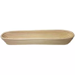 Rattan kelesztő kosár bagettnek 44x8x6 cm