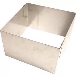 Fix méretű 25x25 cm-es négyzet alakú, 12 cm magas, szétfeszíthető forma