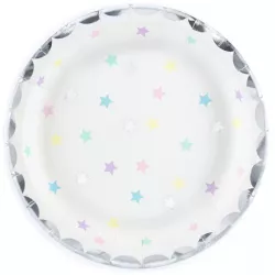 Unikornis tányér - csillagok, 18 cm