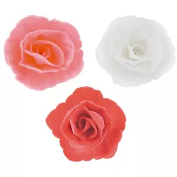 Piros és fehér rózsák, 36 db, 4,5 cm