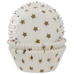 Muffinformák arany csillagok 50×33 mm