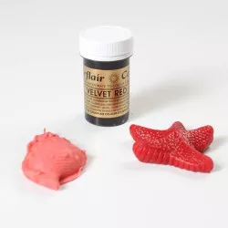 Gelové barva Sugarflair (25 g) Velvet Red 0281 dortis