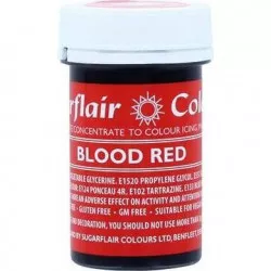 Gelová barva Sugarflair (25 g) Blood Red A151 tortára
