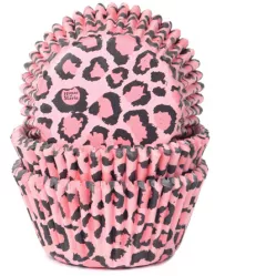 muffin formák rózsaszín leopárd 50x33 mm