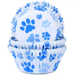 Mini muffin formák, kék tappancsos, 50x33 mm