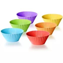 Szilikon mini muffin-forma készlet 6 darabos, 7,5 cm