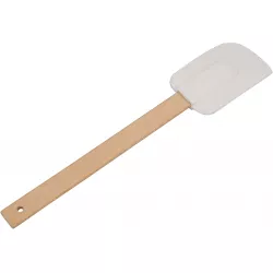 Fehér törlő nagy, fa fogantyúval, 29 cm