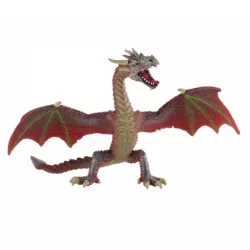 Díszítő figura tortára — sárkány, piros, 14×10 cm