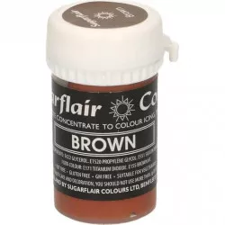 Pastell gyöngyház gél szín Sugarflair (25 g) Brown 3040 torta díszítéséhez