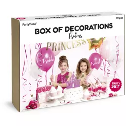 Szett parti dekoráció, hercegnő motívumával