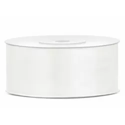 Selyemfényes világos krémszínű sál 25 mm / 25 m