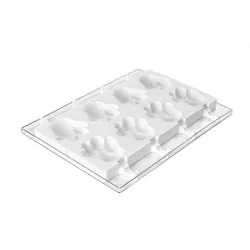 Professzionális szilikon forma tappancs alakú jégnyalókákhoz