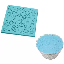 Szilikon csillagalakú forma, méret: 10,5 × 10,5 cm