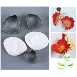 Vénázó és kis mákvirág kiszúró, 5×4,5 cm