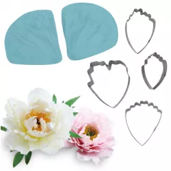 Csökkentés és 6 darabos szilva sárga peony motívú, 7,5x8 cm.