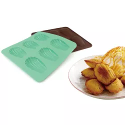 Szilikon madeleine- és buktaforma, 18,5 × 19 cm