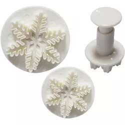 Sütikiszúró dugattyús, hópehely forma — 3 db-os szett