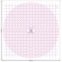Tésztanyújtó alátét, méretek: 3 × 3–19 × 19 cm