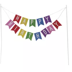 Sütihez tűzhető tortadísz Happy Birthday 19×17 cm