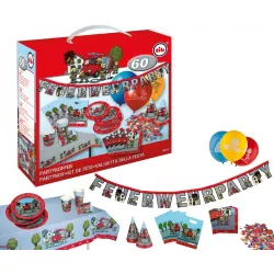 Szülinapi tűzoltókból álló party készlet 60 darab