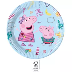 Papírparty-tányér 23 cm Nyuszi Peppa Pig
