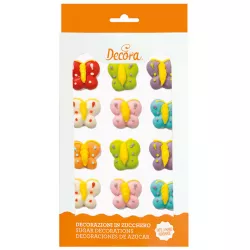 Cukordíszítés 12 db pillangó