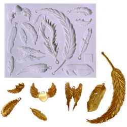 Szilikon tollas minta forma 11,5x9,5 cm