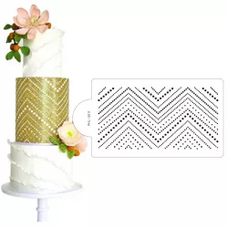 Díszítő sablon tortához - Dot Line 40x21 cm