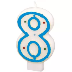 Gyerty 7,3 cm ábmarkokkal 8-as számú FIGYELEM színkeverék