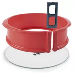 Kivirágos lába kör alakú 22,5 cm üvegbázissal