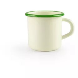 Emailes bögre zöld szegéllyel 0,4 l
