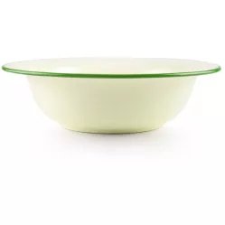 Emailes tálba zöld szegéllyel 32 cm 3,6 l