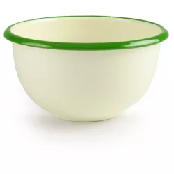 Üveg mázzalás 14 cm átlójú, zöld szegéllyel