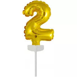 Arany mini fólia lufi – tortaszúró #2