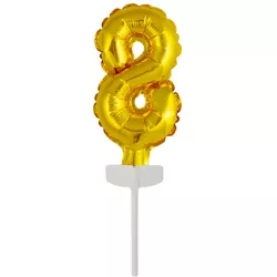 Arany mini lufi – tortadíszítő híd 8-as számhoz