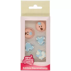 Cukorkás díszítés 12 db kisfiú baba