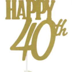 Boldog 40. születésnapos tortára szúrópálca