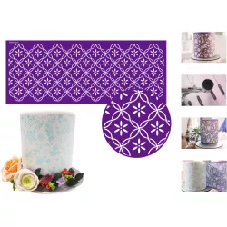 Stencil sablon tortához - Omara 45,5x18cm